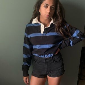 Vintage Lands End Canvas Rugby Shirt